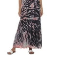 thumbnail image 3 of Raviya Women's Black Tie-Dye Maxi Cover-up Dress Swimsuit, Medium, 3 of 3