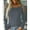 751_Grey, variant on YEJIMAN Gray Usa Shirts For Women, Polyeste Tank Top For Women, Women Fashion Neck Hollow-Out Studded Long Sleeve T Shirts Casual Tops