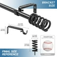 thumbnail image 3 of Urbanest 3/4" Diameter Coil Drapery Rod, 28" to 48", Black, 3 of 6
