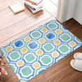 thumbnail image 5 of XMXT Non-Slip Polyester Bathroom Rugs Kitchen Door Mat, Watercolor Geometric Decoration Machine Washable Bath Mats Rug for Kitchen Shower Bathtub Decor, 15.7 x 23.6 inches, 5 of 9