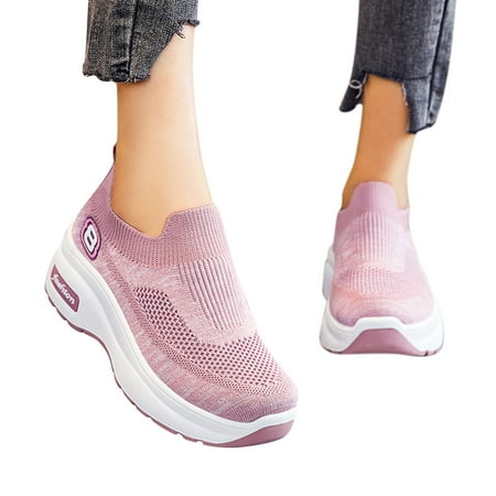 Mepaouo Walking Shoes Women Memory Foam Non Slip Sock Sneakers Lightweight Breathable Running Shoes