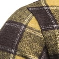thumbnail image 5 of JUNWELL Christmas Mens Flannel Plaid Shirt Thick Warm Winter Fleece Tops Shirt Blouse Black White S, 5 of 8