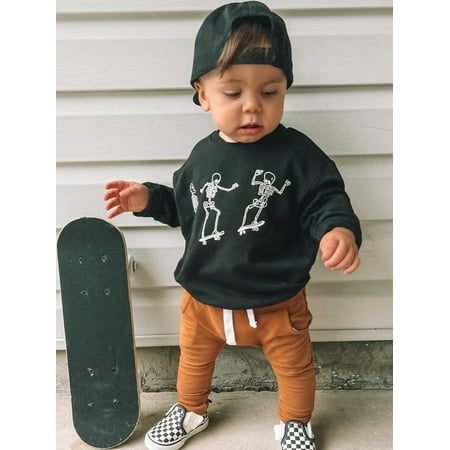 

Peyakidsaa Toddler Baby Boy Halloween Outfits Sweatshirt Pullover Long Sleeve Shirt Pants