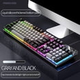 thumbnail image 3 of TISHITA Clavier Mécanique de Jeu USB Rétroéclairé RGB Confortable Réponse Rapide Multimédia Gris Noir, 3 of 4
