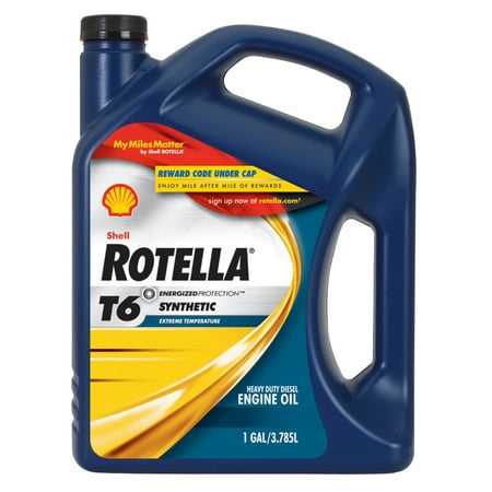 Shell Shell RotellaA? T6 Synthetic Motor Oil, 5W-40 - CJ4 Rating, 1 gallon jug, sold by each