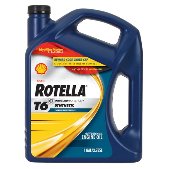 Shell Rotella T6 Full Synthetic 15W-40 Diesel Engine Oil, 1 Gallon