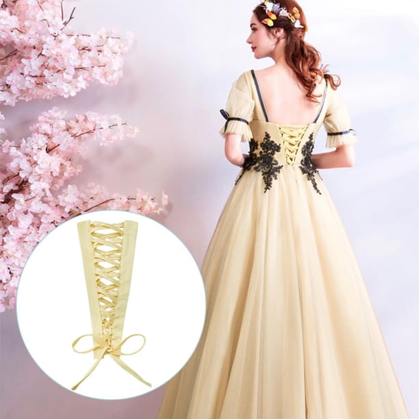 DIY 1 Set Wedding Gown Replace Zipper Light Khaki Adjustable Fit Satin  Corset Back Kit Lace-up Formal Prom Dress for Prom Dress Strap DIY -  Walmart Business Supplies