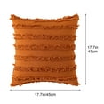 thumbnail image 3 of Funda de almohada con borlas | Estuche de cojín moderno de color sólido | Manta de sofá decorativa para exteriores resistente a la intemperie | Funda de respaldo extraíble Easy Care | 18x18 pulgadas, 3 of 5
