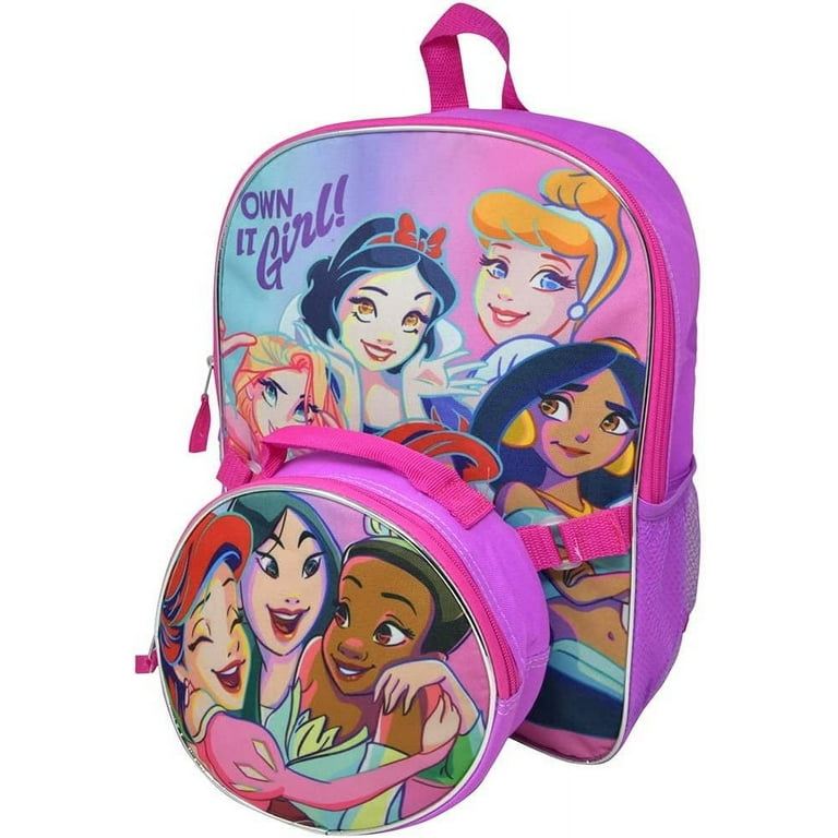 Disney Princess Backpack and Lunch Bag Set 16 inch Pink, Girl's