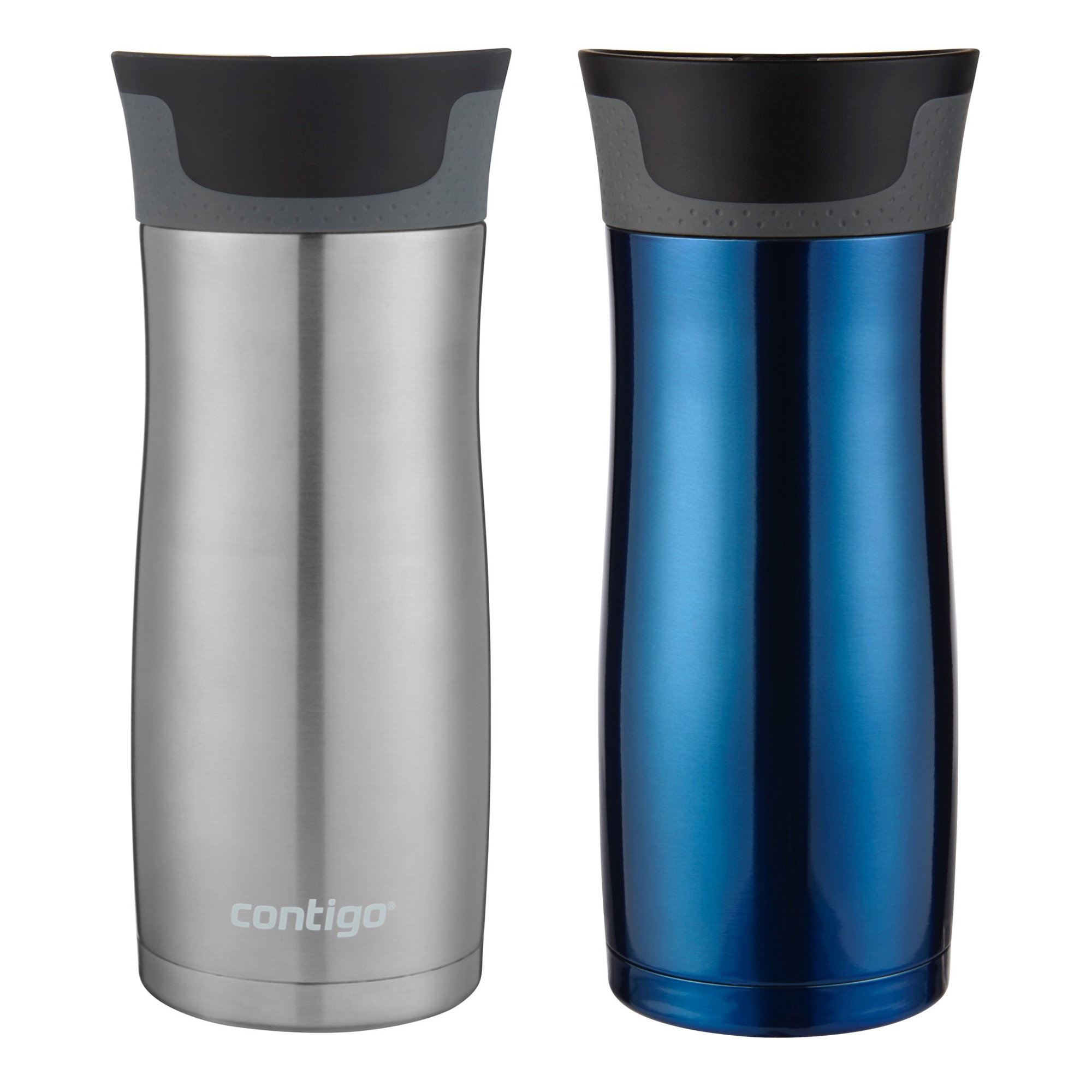 Contigo Autoseal West Loop Vacuum-insulated Stainless Steel Travel Mug with Easy-clean Lid, 16 Oz., Monaco & Stainless Steel, 2-Pack - image 5 of 8