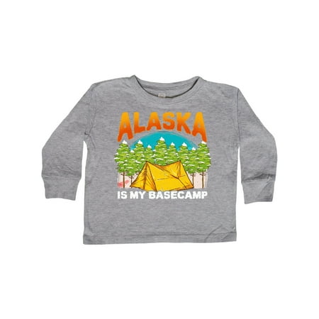 

Inktastic Alaska Camping Vacation Gift Toddler Boy or Toddler Girl Long Sleeve T-Shirt