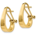 thumbnail image 2 of 14k Yellow Gold Polished J-Hoop Omega Back Post Earrings - 18mm, 2 of 6