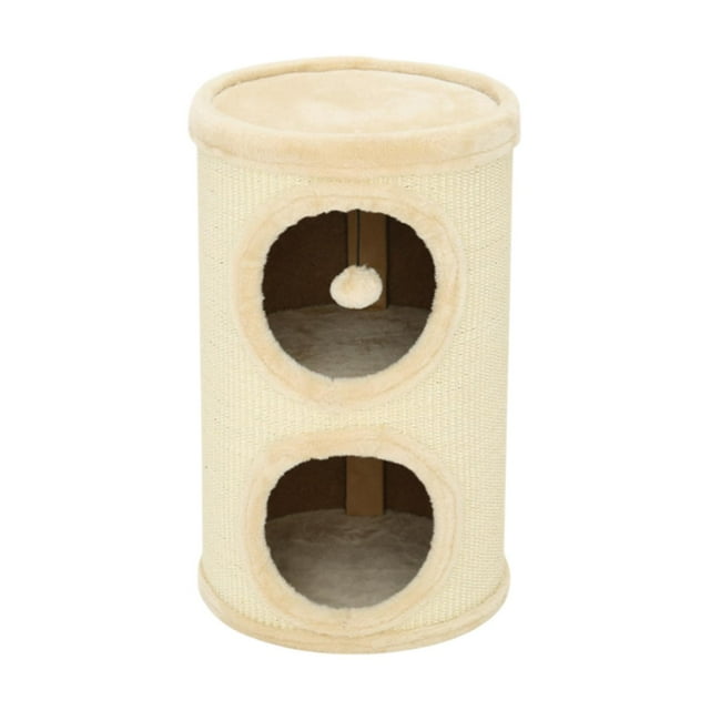 Casa para gatos de interior, nido para gatos, parte de felpa, grande, 2 capas, muebles modernos para gatos, suministros para mascotas, cama