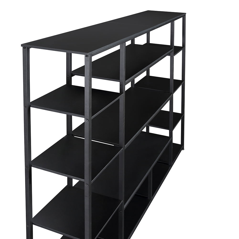 Resenkos 5 Tier Tall Industrial Bookcase Wood Metal Frame Standing Book Shelf, Display Bookshelves Storage Organizer,Black Resenkos 5 Tier Tall Industrial Bookcase Wood Metal Frame Standing Book Shelf, Display Bookshelves Storage Organizer,Black