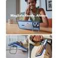 thumbnail image 4 of XUCP-pour iPhone 13 Pro Max Étui Magsafe avec Support, Protection de Qualité Militaire, Support Anneau avec Caméra Intégrée, Dos Résistant aux Rayures, Étui Classique avec Support pour iPhone 13 Pro Max, Bleu Clair, 4 of 4