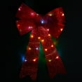 thumbnail image 6 of Northlight LED Lighted Color Changing Tinsel Bow Christmas Decoration - 24" - Red, 6 of 10