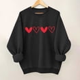 thumbnail image 2 of Mujeres Manga Larga Tops Casual Cuello Redondo Moda Impresión Suéter Sudadera Invierno Suave, 2 of 3