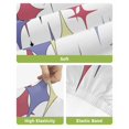 thumbnail image 4 of Red Purple Diamond Bar Stool Covers Set of 4, Modern Geometric Middle Century Retro Stretch Washable Bar Chair Covers with Backs, Removable Pub Counter Height Chair Cover for Kitchen Dining Room Cafe, 4 of 7