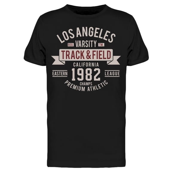 Logo: Los Angeles, Vrsity T-Shirt Men -Image by Shutterstock, Male Small