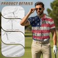 thumbnail image 5 of Aplkyhs Matching Couple Tennis Shirts American Flag Flower Couple Golf Matching Outfits 4-Way Stretch Golf Shirts for Men Quarter Zip Golf Accessories for Men for Outdoor Sports, 5 of 6