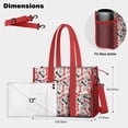 thumbnail image 5 of Teacher Tote Bag,Dog Bones Teacher Utility Tote Bag,Large Work Tote Bags for Women with Multiple Pockets,Top Zipper Closure,13.8x10.6x6.7 Inch, 5 of 5