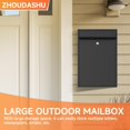 thumbnail image 4 of Money Drop Box with Lock and Slot Metal Donation Box for Money Collection Wall Mounted, 4 of 7