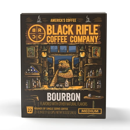 Black Rifle Coffee Bourbon K-Cup Pods, Medium Roast, 22 Ct
