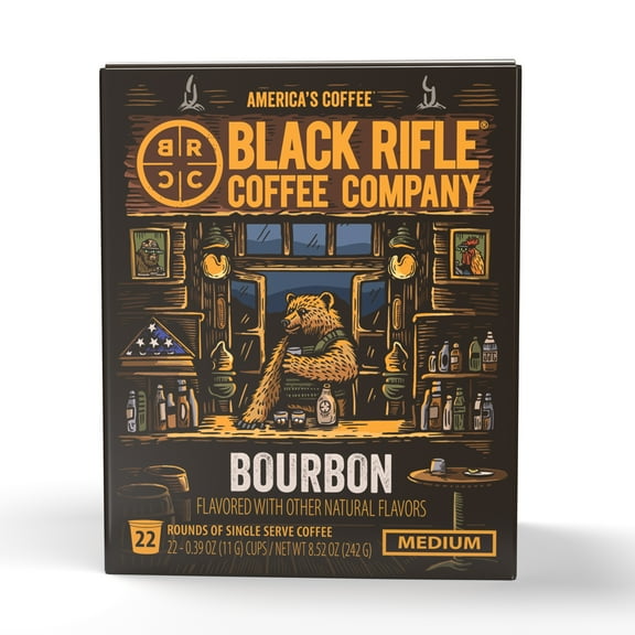 Black Rifle Coffee Bourbon K-Cup Pods, Medium Roast, 22 Ct