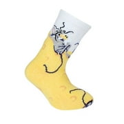 Wheel House Designs - Mouse & Cheese Socks - Childs 6-8.5
