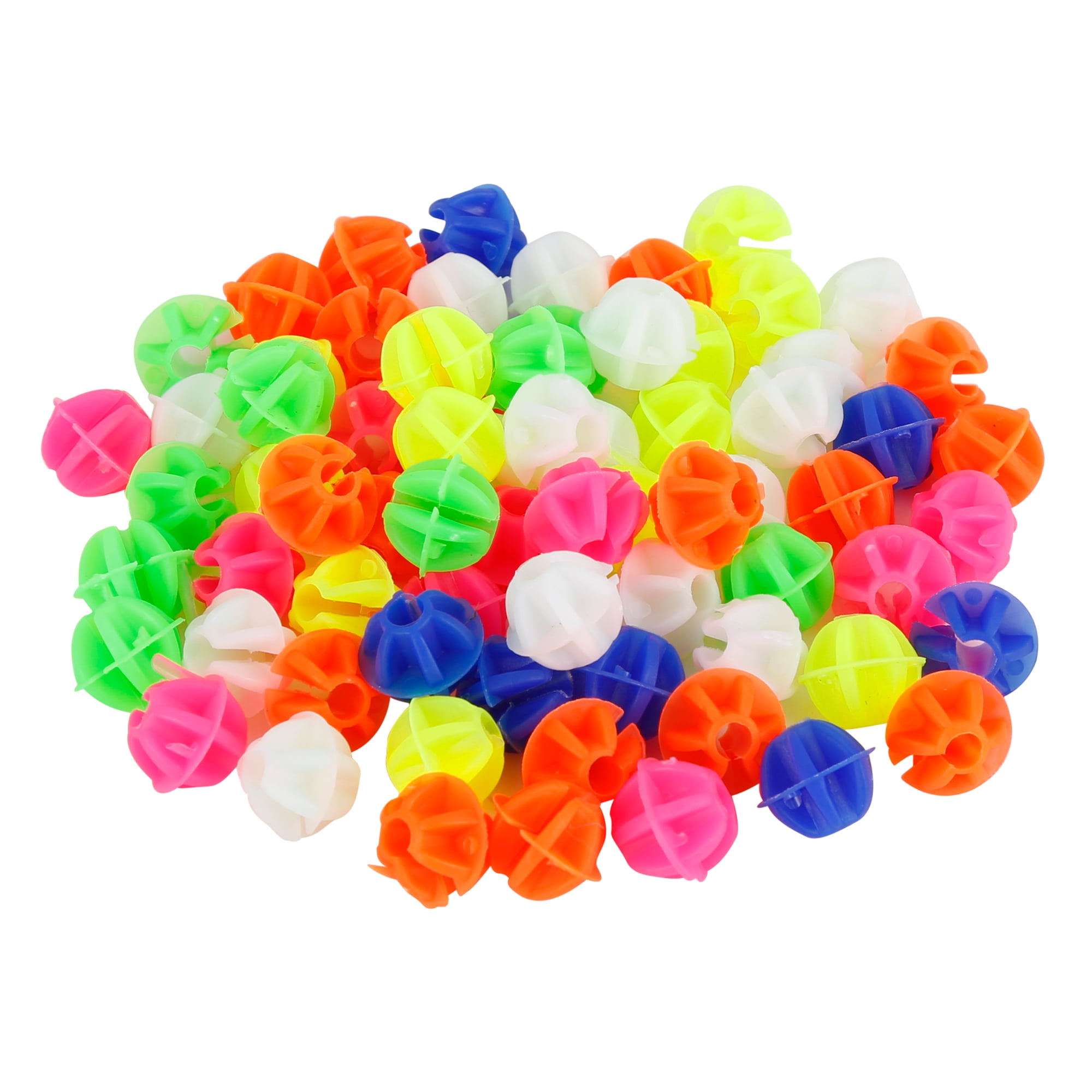 70pcs Bike Bicycle Wheel Spoke Bead Decoration Round Shaped Plastic Wheel Bead Clip Multicolor