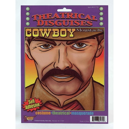 Western Cowboy Costume Black Moustache