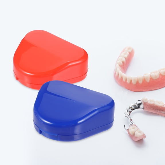 LEORX Travel Denture Case Assorted Color Lightweight Practical Storage 8Pcs