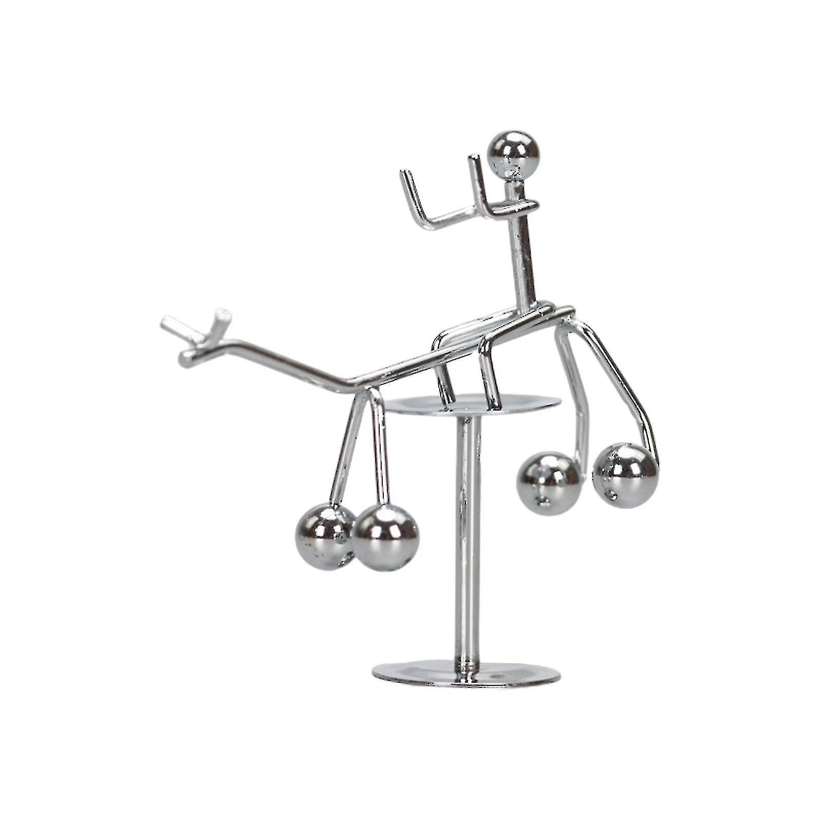 Mini Giocattolo Da Scrivania Con Palla In Equilibrio, Acciaio Inossidabile, Arte Cinetica Antistress