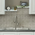thumbnail image 2 of FASÄDE Terrain Decorative Vinyl 18in x 24in Backsplash Panel in Brushed Nickel (5 Pack), 2 of 7