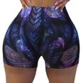 thumbnail image 2 of Salouo Fantasy Dragon In Cathedral Print Women's Athletic Shorts,Booty Shorts Biker Shorts High Waisted Elastic Workout Shorts for Yoga Gym Running Sports-Large, 2 of 8