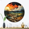thumbnail image 3 of Designart "Dancing with Electric Lightning II" Landscapes Oversized Wall Clock, 3 of 5