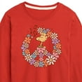 thumbnail image 3 of Peanuts - Floral Peace Sign - Woodstock - Toddler & Youth Long Sleeve Graphic T-Shirt, 3 of 6
