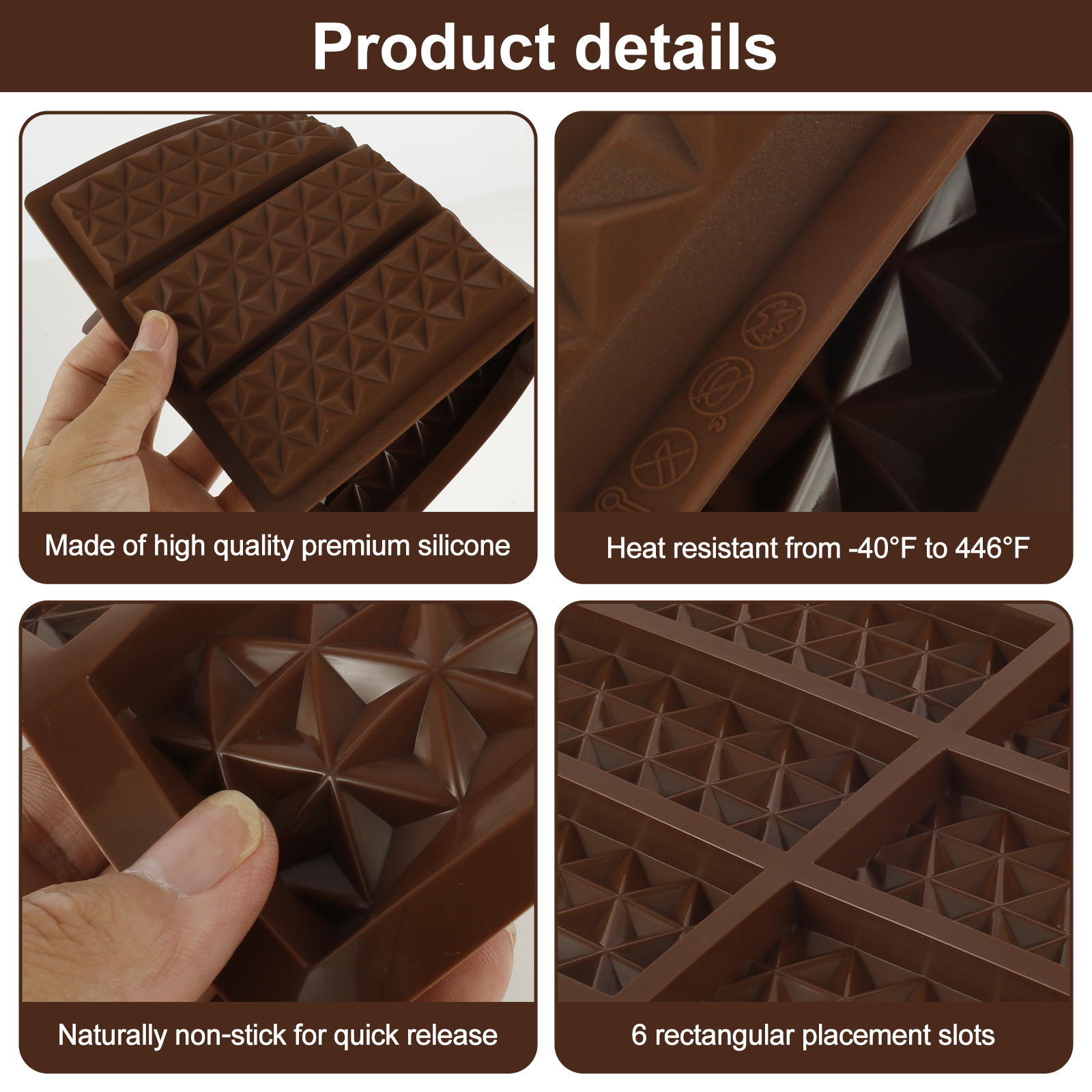 Chocolate Molds Rectangle Chocolate Bar Sweet Mold Silicone Bakeware Wax  Melt Mould 1221216 From Vitic_shop, $2.73