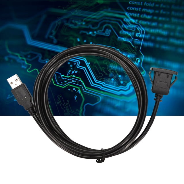Cable de Lavado de Montaje en Automóvil, Cable de Extensión USB 2.0 2 Metro Conveniente Práctica Práctica Amplia Compatible Con la Instalación Incrustada de Agua Para