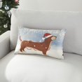 thumbnail image 4 of Light Up Christmas Dachshund Throw Pillow, 4 of 4