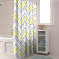 thumbnail image 6 of Shower Curtains Simple Chevron Bath Curtain Geometric Stripe Waterproof Bathroom Shower Curtain Set with Hooks Decoration 72 x 72 Inches, 6 of 7