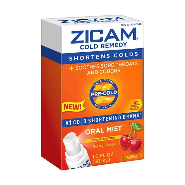 Zicam Cold Remedy Oral Mist, Cherry Flavor, 1 Ounce Soothes Sore
