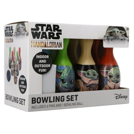 Star Wars The Mandalorian Indoor Bowling Set with 6 Pins and 1 Bowling
