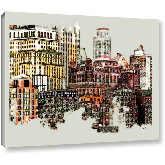 Linda Parker "Nyc Manhattan Cluster" Gallery-Wrapped Canvas