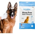 Scrubby Pet No Rinse Wipes Shampoo Mittens for Dogs & Cats, Grooming