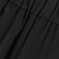 thumbnail image 5 of Conairie Women's Summer Solid Linen Elastic Waist Loose Wide Leg Casual Pants Black L, 5 of 7