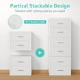 thumbnail image 4 of Stackable Storage Drawers Closet Organizers and Storage Fabric White 2 Drawer Dresser for Bedroom Modern, 4 of 18