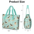 thumbnail image 3 of Tote Bag for Women - German Shepherd Dog and Music Shoulder Bag - Large Utility Work Duffle Bag with Zipper Handbag for Travel, Work, Sprots, 3 of 5