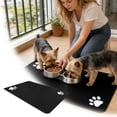 thumbnail image 1 of Feeding Mat Guard Easy Clean Cat Food Bowl Placemat Tray, 1 of 6