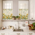thumbnail image 3 of Summer Floral Curtain Valances Set Watercolor Rustic Farmhouse Sunflower Eucalyptus Leaves Kitchen Curtains 36&nbsp;inch Length Rod Pocket Valance and Tiers 3 Piece Set Small Bedroom Bathroom Laundry, 3 of 9